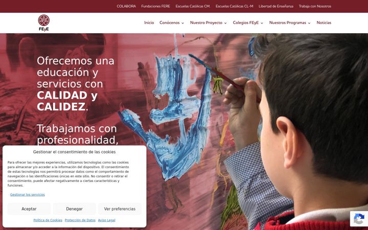 Screenshot of colegiosfeye.es