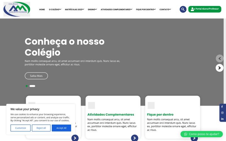 Ekraanipilt saidist colegiosgrupofaveni.com.br
