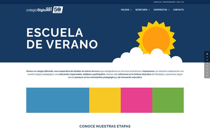 Screenshot of colegiosigloxxi.es