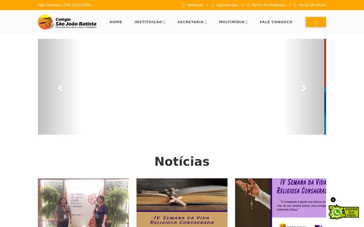 Ekraanipilt saidist colegiosjbcaxias.com.br