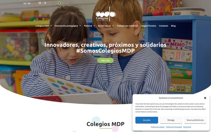 Captură de ecran a colegiosmdp.org
