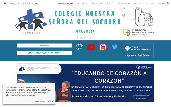 Captură de ecran a colegiosocorro.org