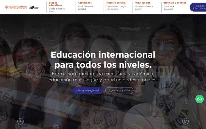 Screenshot of colegioterranova.edu.ec
