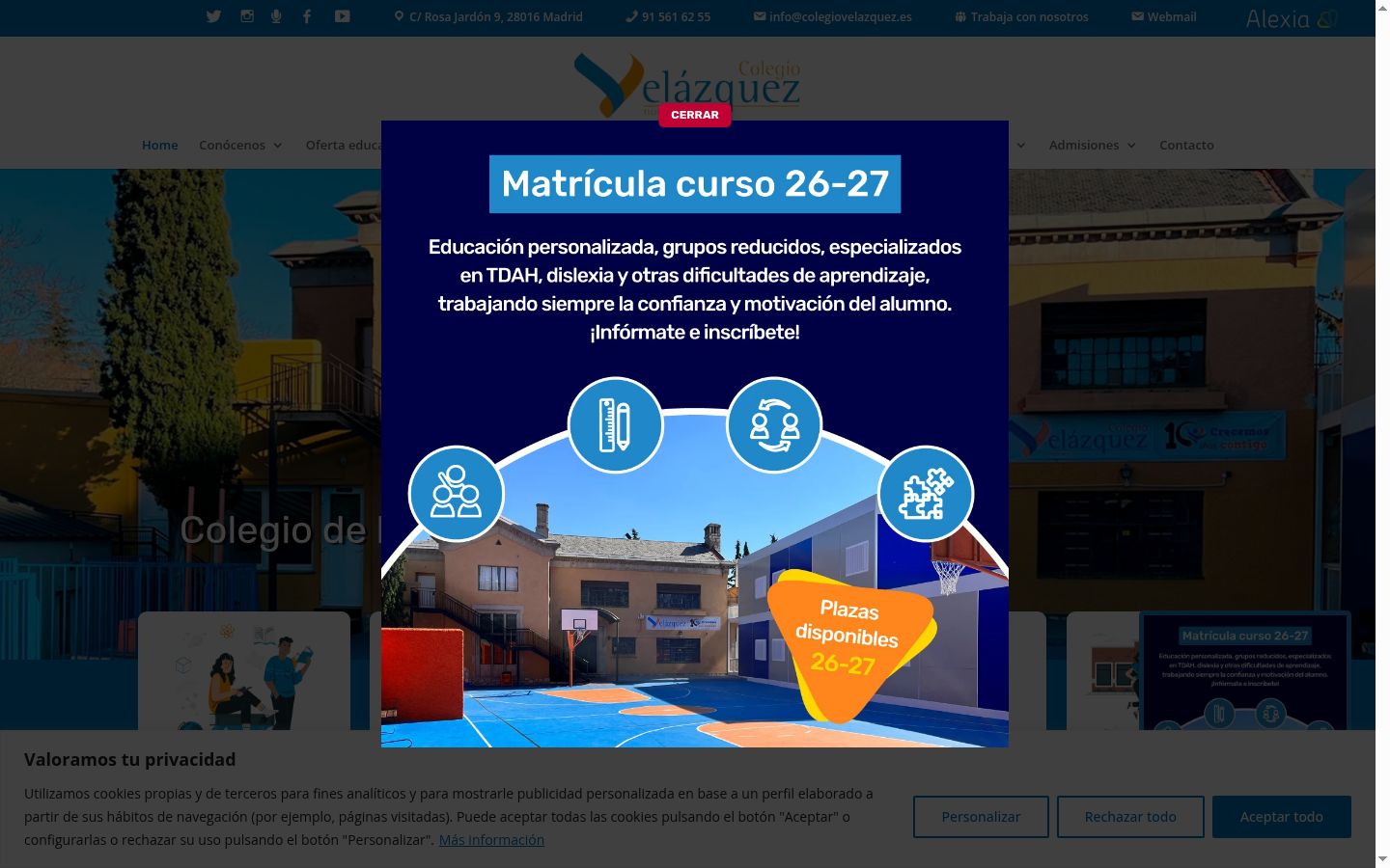 Screenshot of the consent banner shown before any interaction