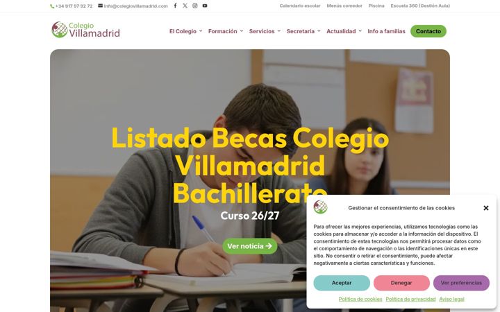 Screenshot of colegiovillamadrid.com