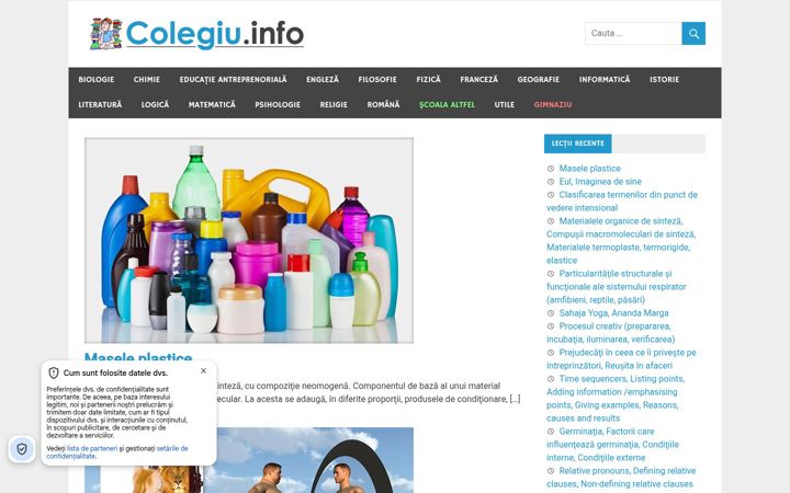 Screenshot of colegiu.info