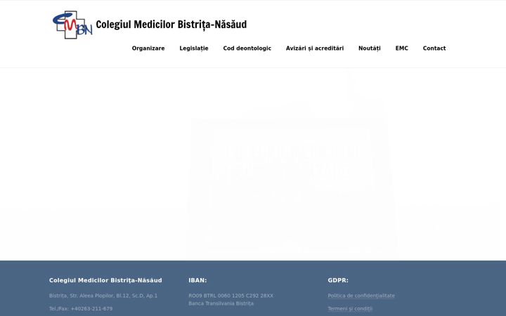 Screenshot van colegiulmedicilorbn.ro