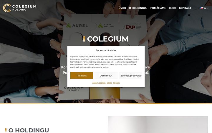 Screenshot of colegiumholding.eu
