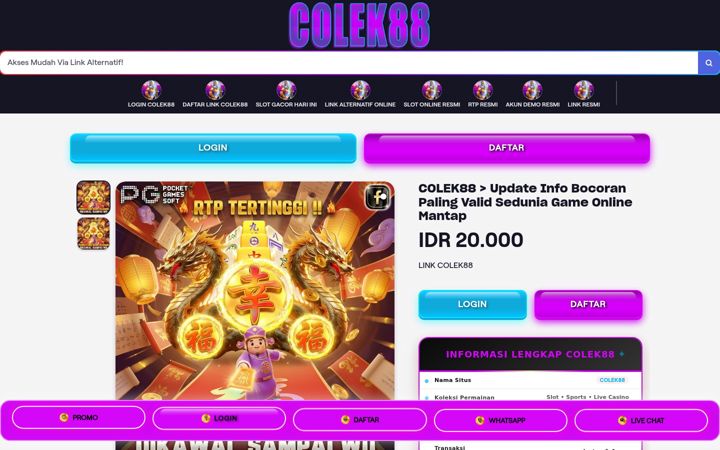 Screenshot of colek88.net