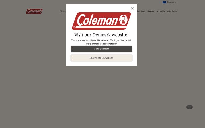 Captura de pantalla de coleman.eu