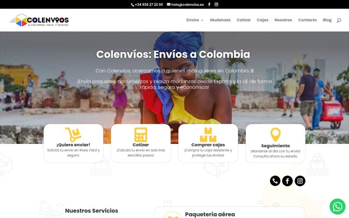 Screenshot of colenvios.es