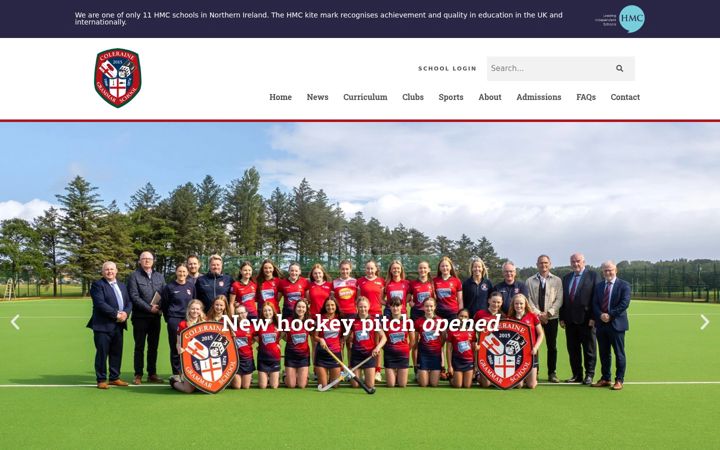 Screenshot of colerainegrammar.com