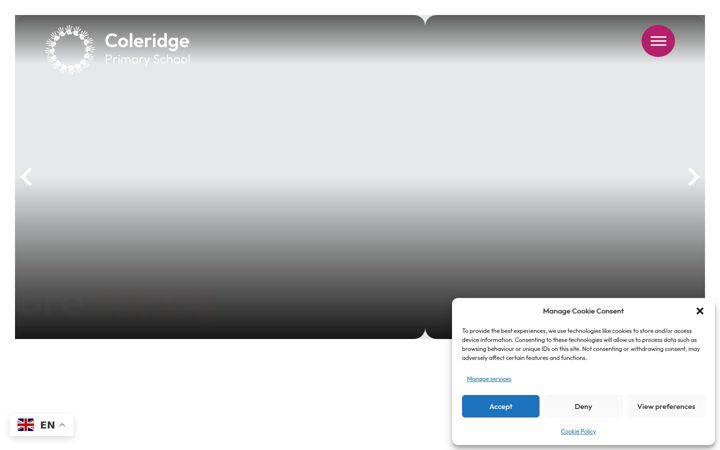 Screenshot of coleridgeprimary.net