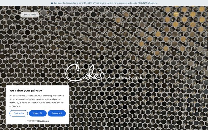 Screenshot of colessalon.com