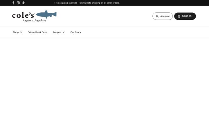 Screenshot of colesseafood.com