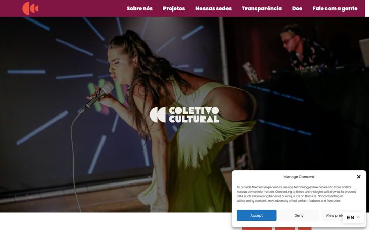 Captură de ecran a coletivocultural.org