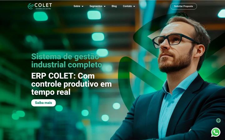 Screenshot van coletsistemas.com.br