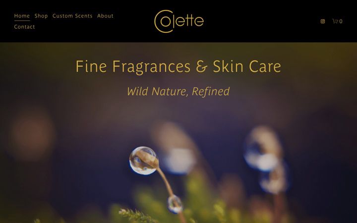 Screenshot of colettefragrance.com