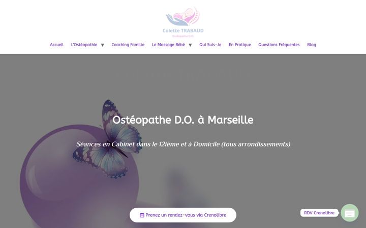 Screenshot di colettetrabaud-osteo13.fr