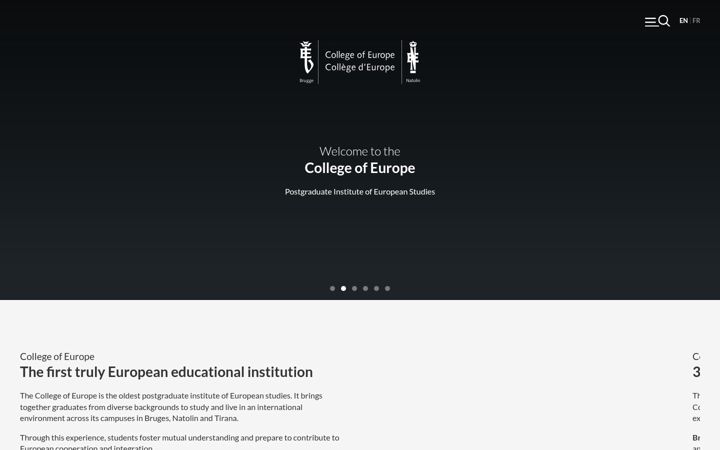 Screenshot of coleurope.eu
