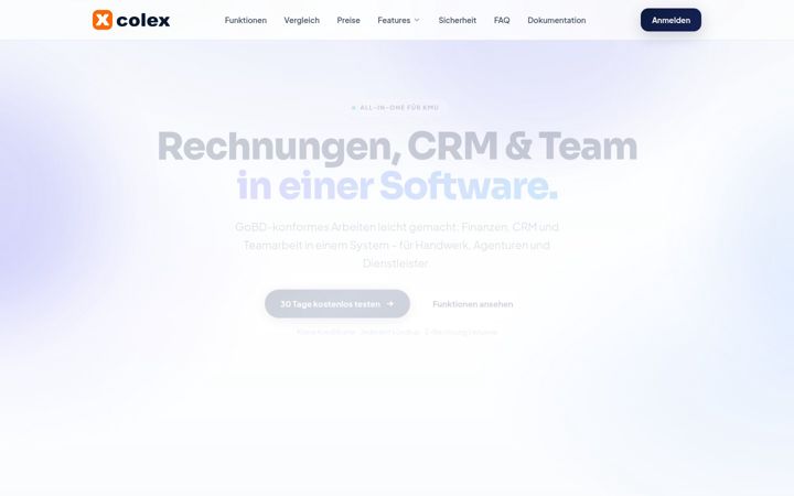 Екранна снимка на colex.io
