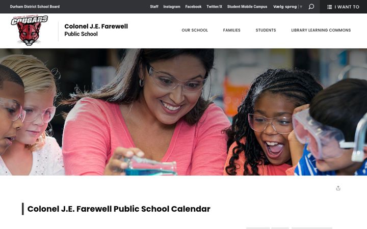 Screenshot of colfarewell-calendar.ddsb.ca