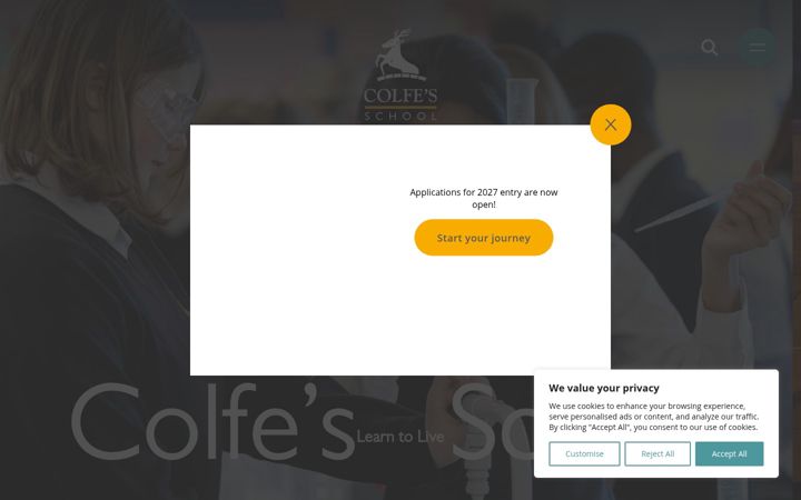 Screenshot of colfes.com