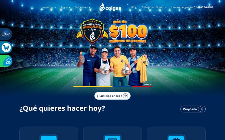 Screenshot of colgas.com