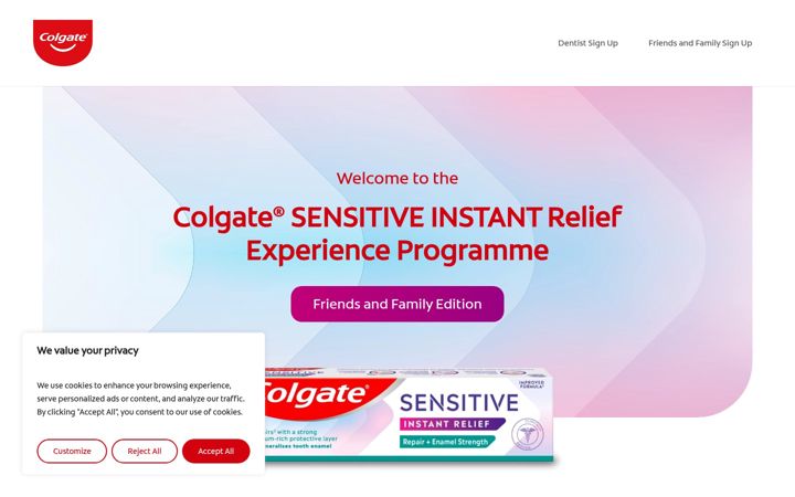Screenshot of colgate-experience.co.uk