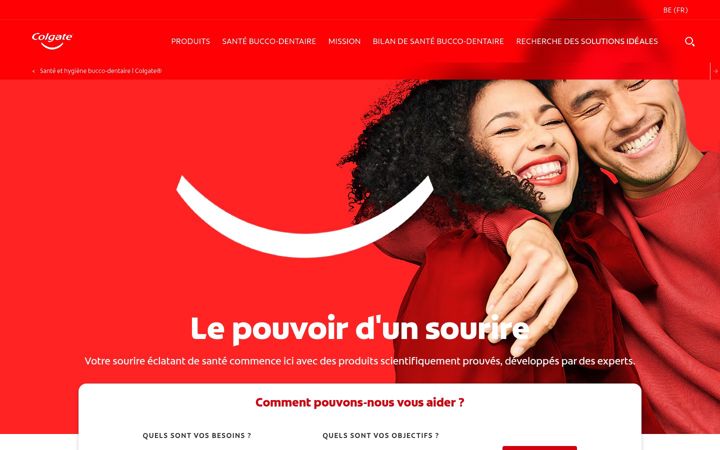 Screenshot of colgate.be