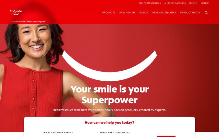 Screenshot of colgate.com