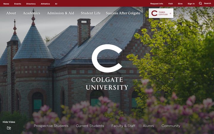 Zrzut ekranu colgate.edu