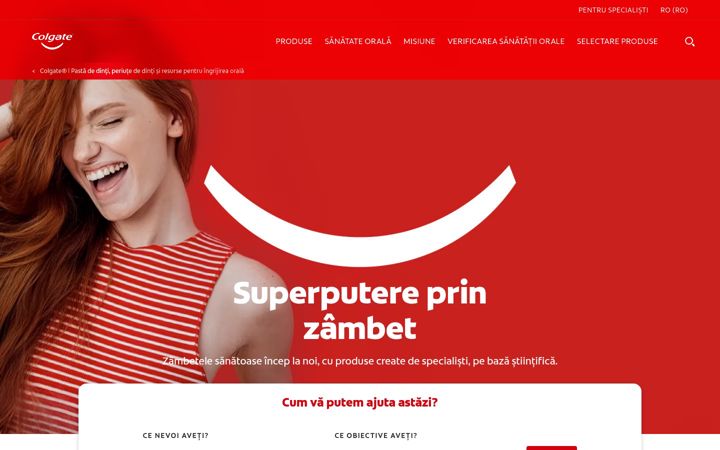 Screenshot of colgate.ro