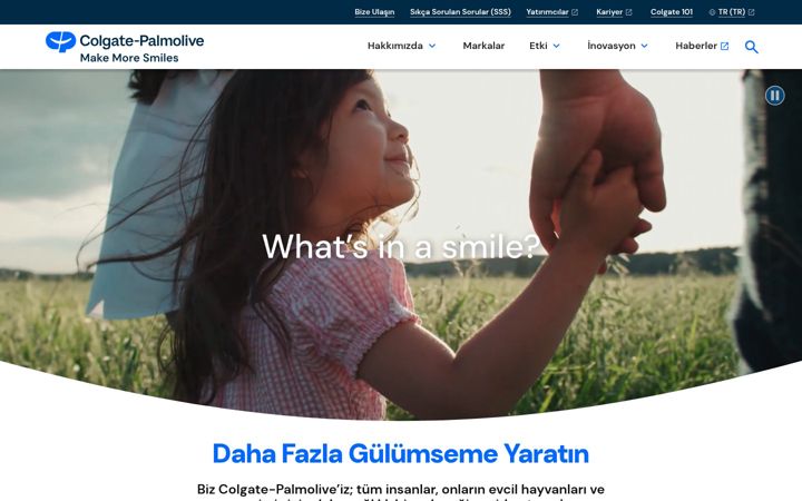Skärmbild av colgatepalmolive.com.tr