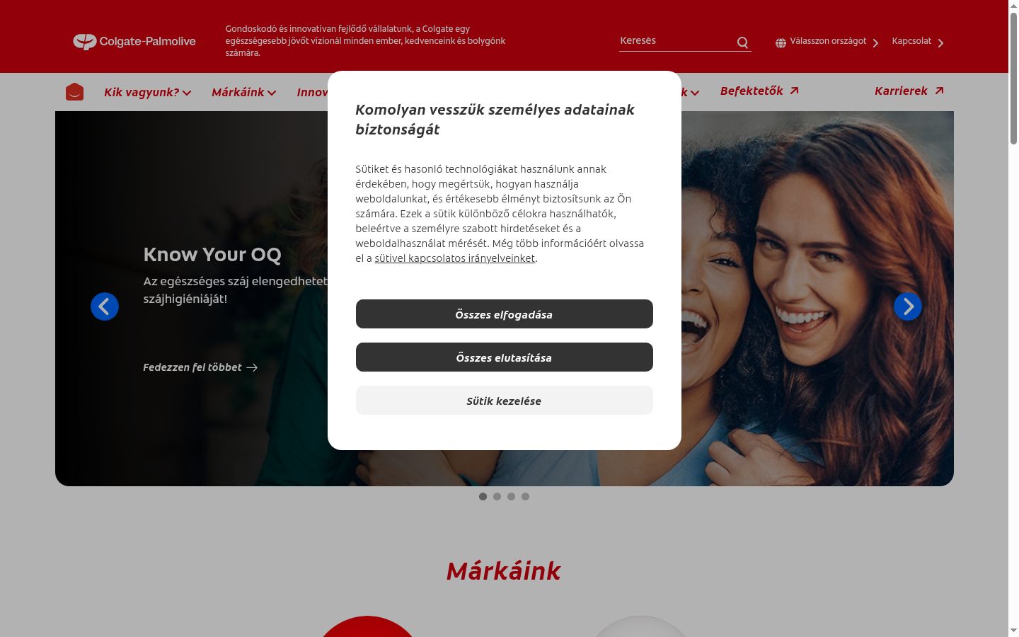 Snimka zaslona bannera za privolu prikazanog prije bilo kakve interakcije