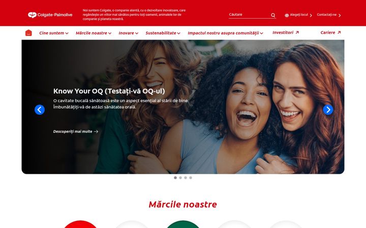 Screenshot του colgatepalmolive.ro