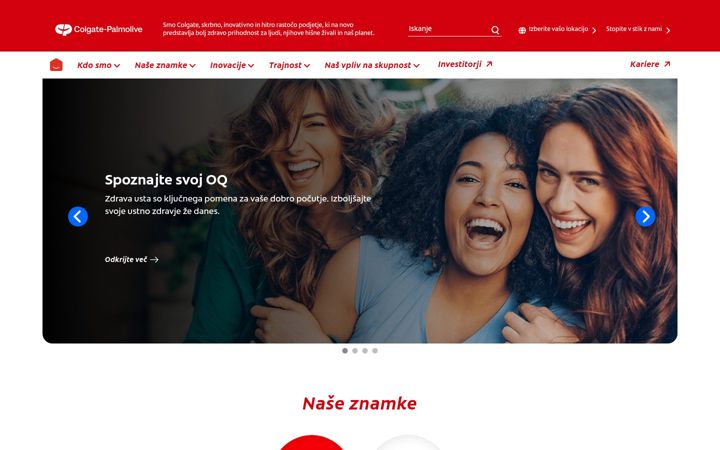 Screenshot von colgatepalmolive.si