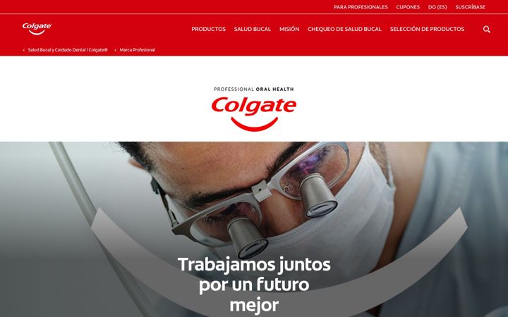 Screenshot of colgateprofesional.com.do