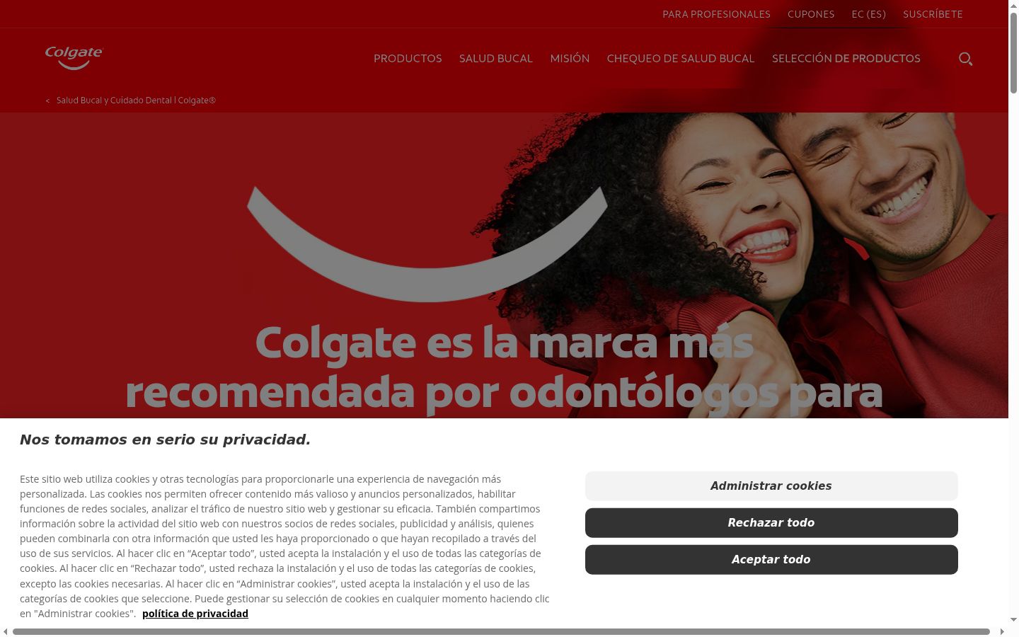 Capture d'écran de la bannière de consentement affichée avant toute interaction