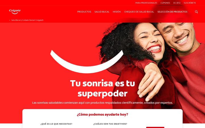 Screenshot of colgateprofesional.com.ec