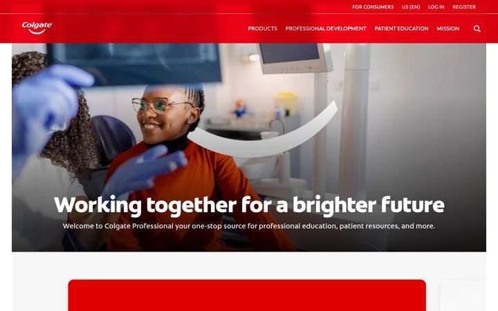 Screenshot of colgateprofessional.com