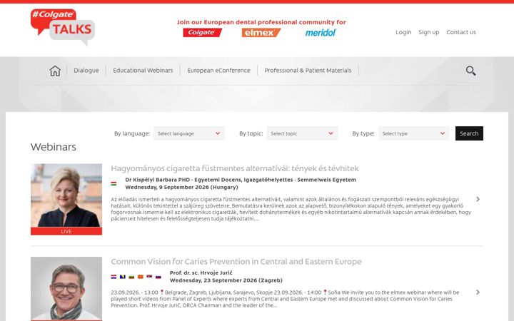 Képernyőkép: colgateprofessional.hu