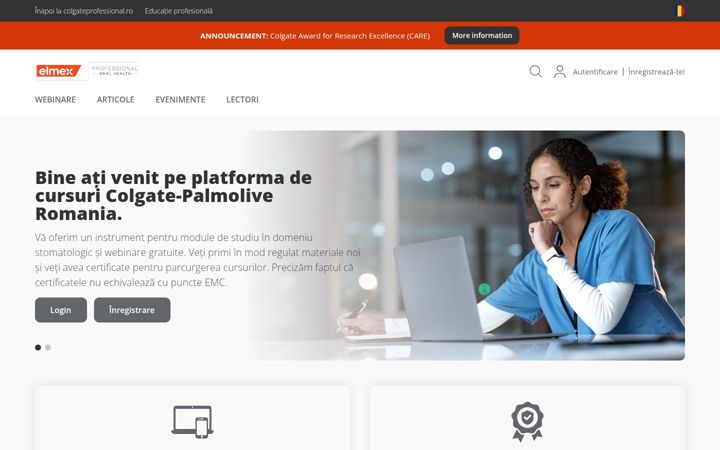 Screenshot of colgateprofessional.ro
