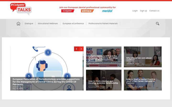 Screenshot of colgatetalks.com