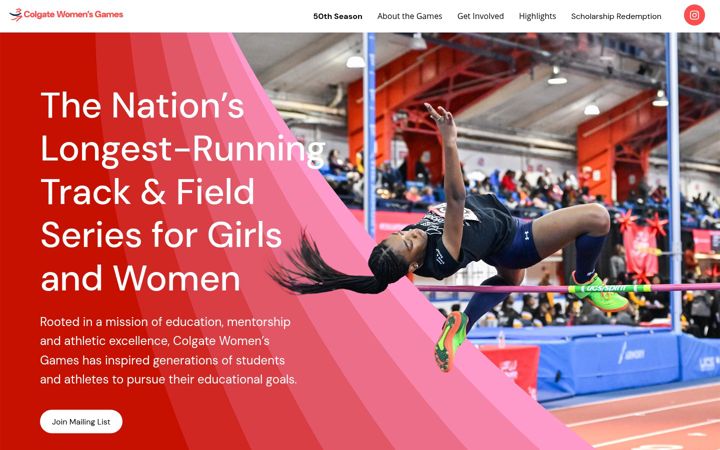 Screenshot of colgatewomensgames.com