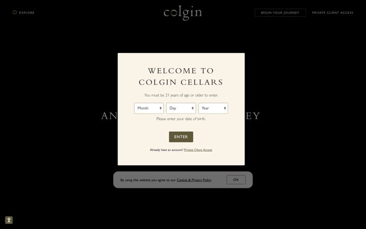 Képernyőkép: colgincellars.com