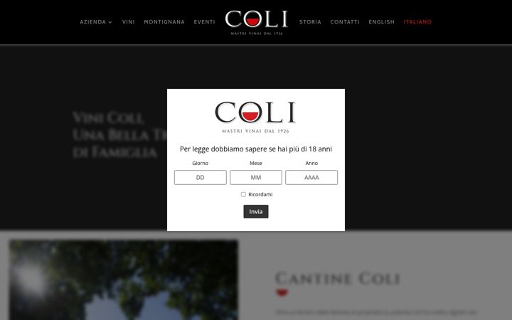 Screenshot di coli.it