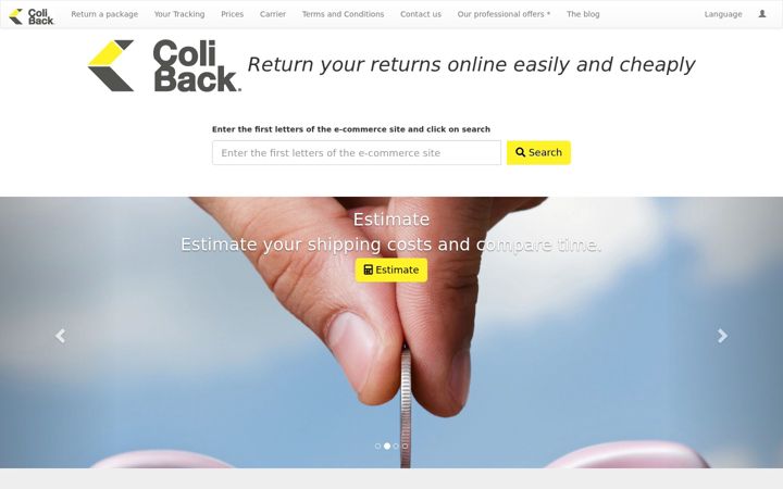 Screenshot of coliback.com