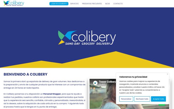 Screenshot of colibery.com