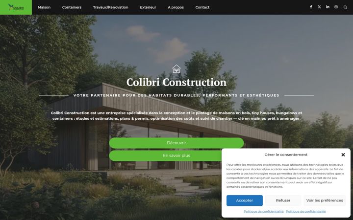 Screenshot di colibri-construction.fr